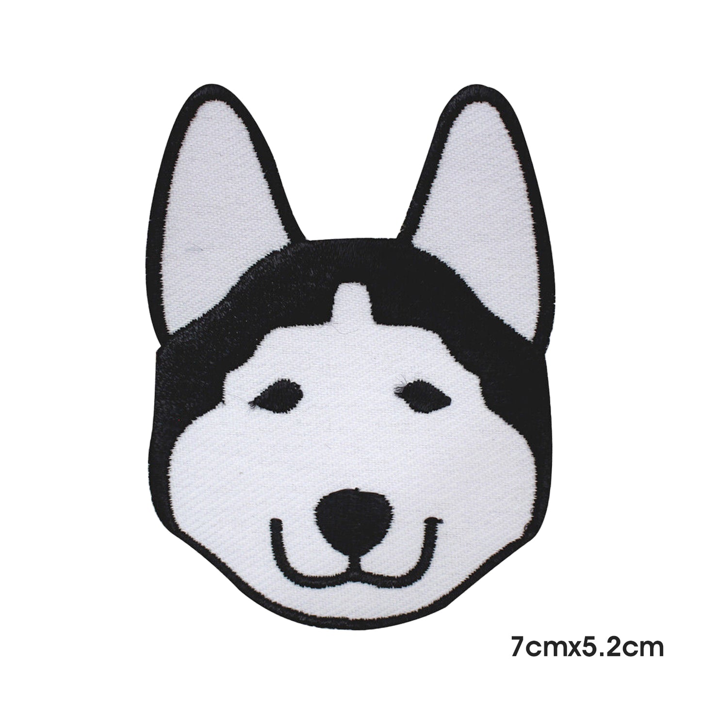 Parche con cara de Husky para planchar y coser, insignia para ropa.