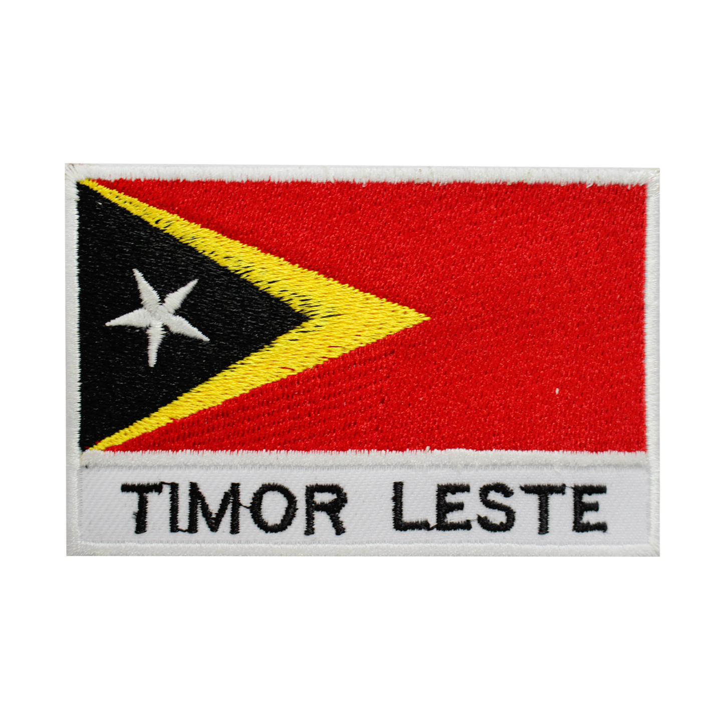 Parche de la bandera de TIMOR LESTE Hierro en parche coser en parche bordado parche de la bandera del condado nacional