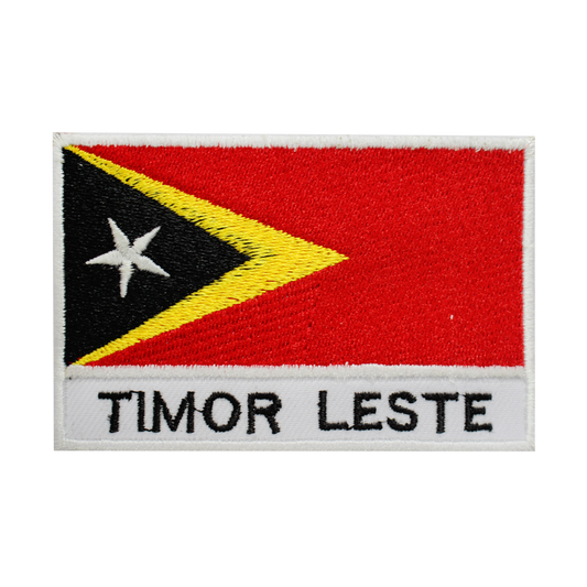 Parche de la bandera de TIMOR LESTE Hierro en parche coser en parche bordado parche de la bandera del condado nacional