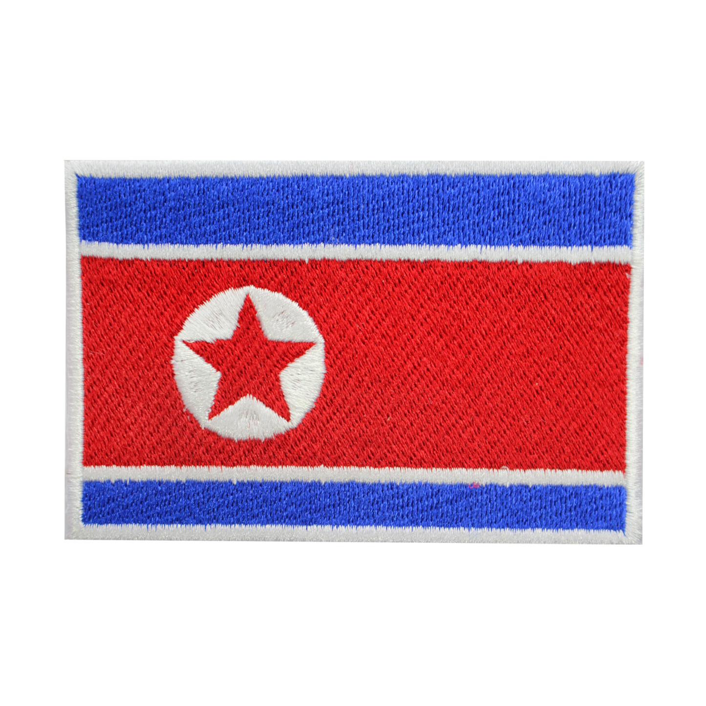 Parche de bandera de COREA DEL NORTE para planchar, parche para coser, parche bordado, parche de bandera del condado nacional