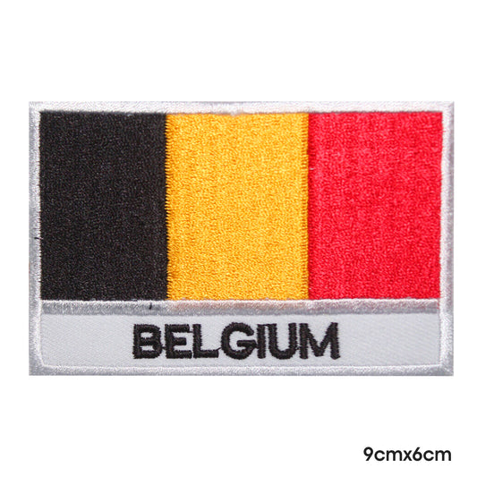 Bandera nacional de Bélgica con nombre