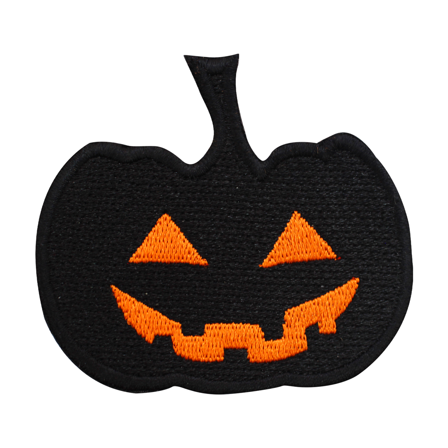 Patch d'Halloween citrouille noire à repasser à coudre sur un badge pour vêtements.