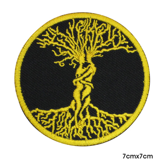 Parche con diseño de árbol de la vida, 2 parches para planchar y coser, insignia para ropa.