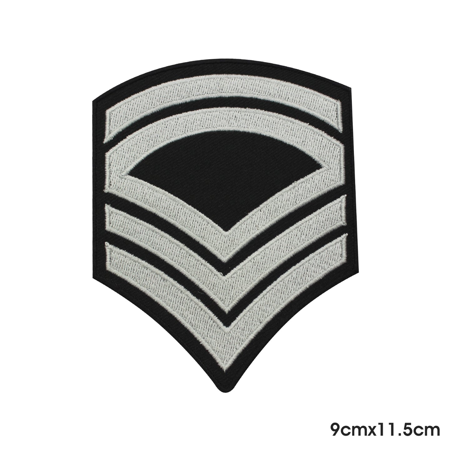 Parche blanco con tira del ejército para planchar y coser, insignia para ropa.