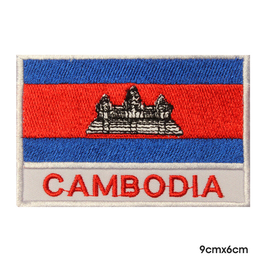 Bandera nacional de Camboya con nombre