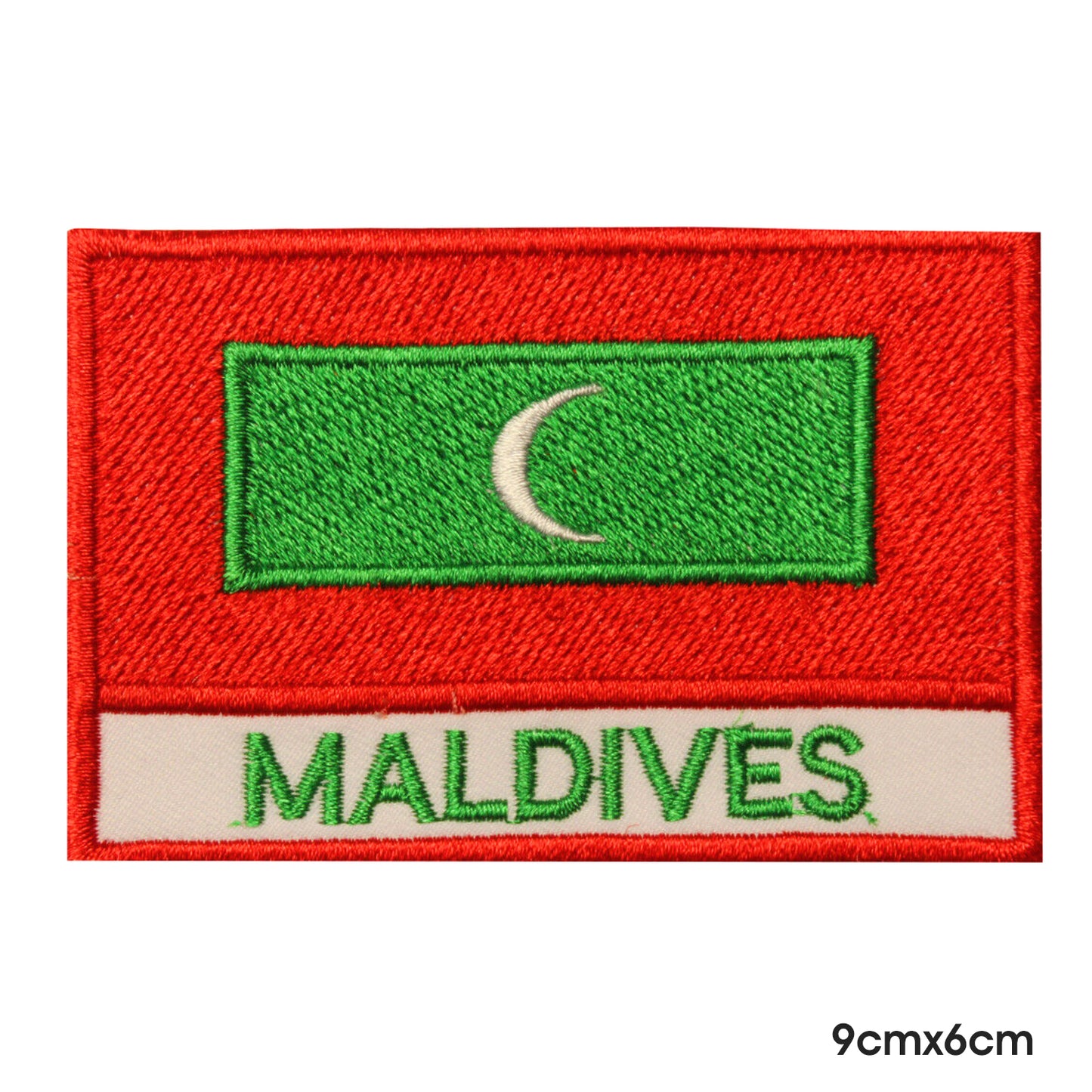 Drapeau national des Maldives avec nom