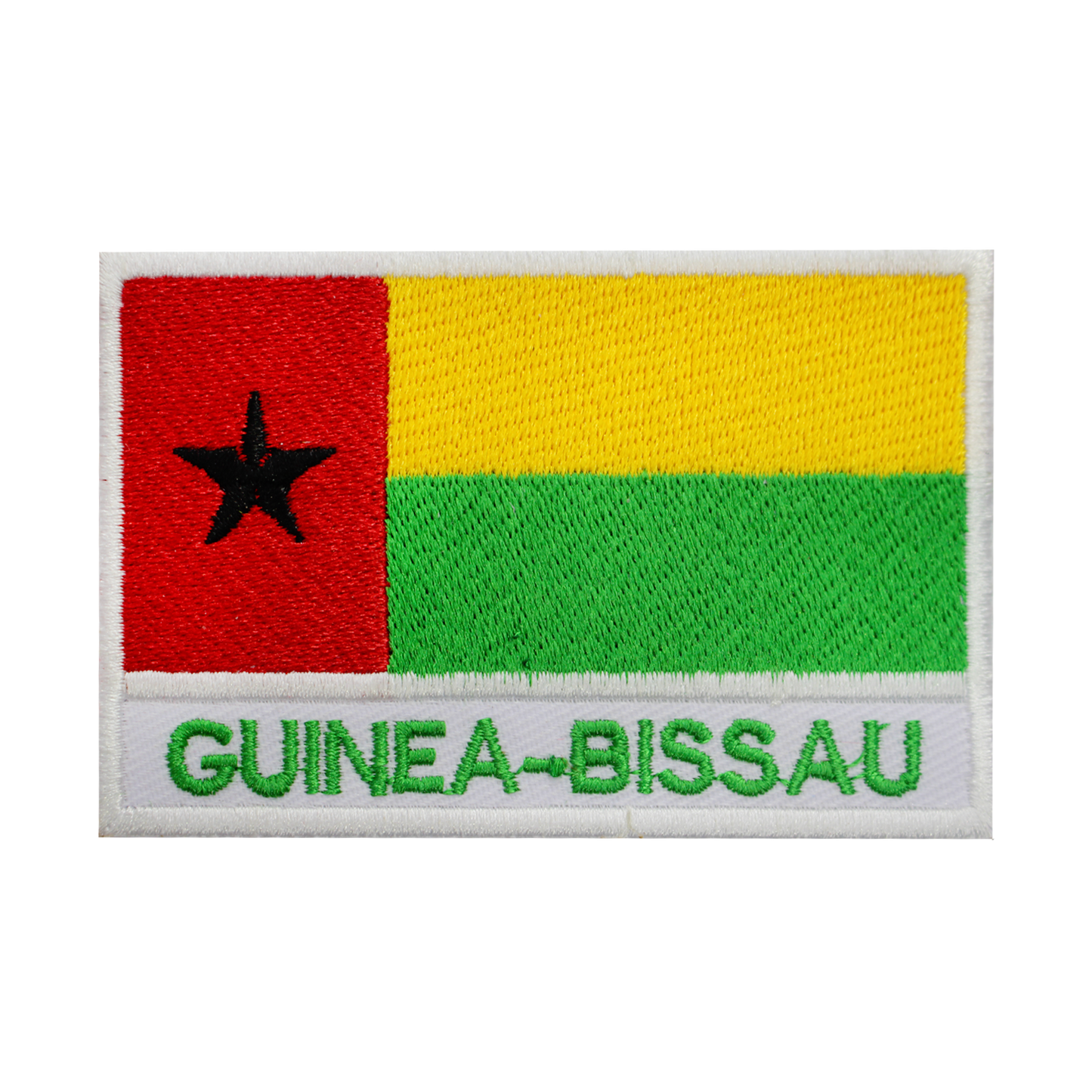 GUINÉE-BISSAU Drapeau Patch Fer Sur Patch Coudre Sur Patch Brodé Patch National County Flag Patch