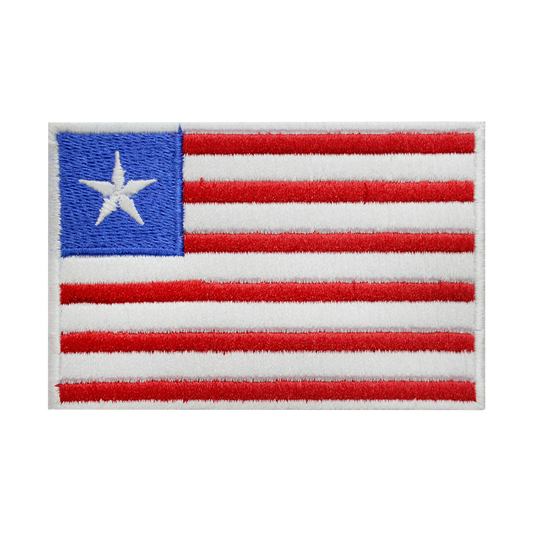 Parche de bandera de LIBERIA para planchar, parche para coser, parche bordado, parche de bandera del condado nacional