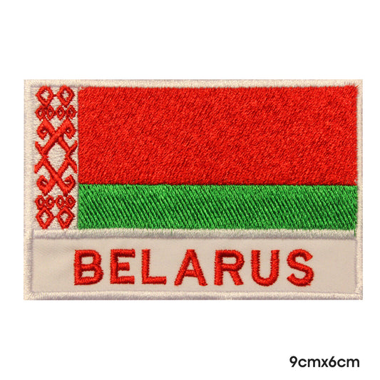 Bandera nacional de Bielorrusia con nombre