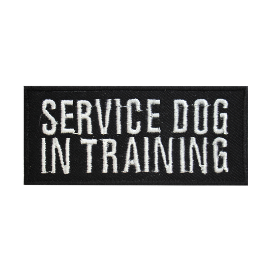 SERVICE DOG IN TRAINING Words Letters Logo Sew On Patch Badge