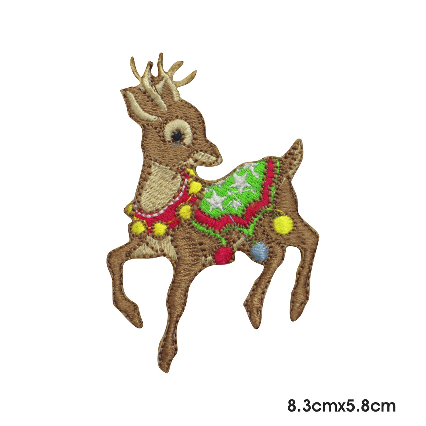 Christmas Deer Logo Patch Iron on Sew on Embroidered Patch/Badge.