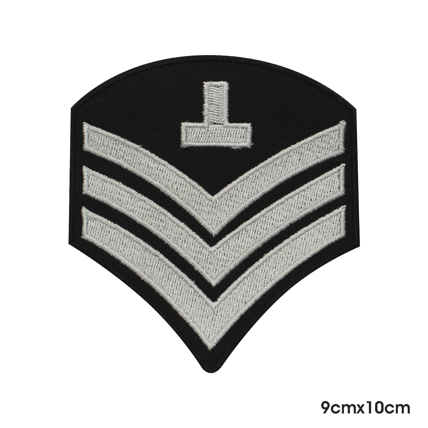 Parche blanco con tira del ejército para planchar y coser, insignia para ropa.