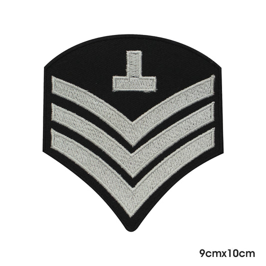 Patch blanc de l'armée à repasser à coudre sur un badge pour vêtements.