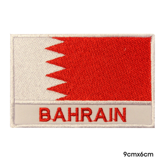 Drapeau national de Bahreïn avec nom