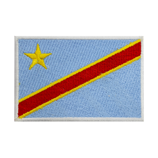 Parche de la bandera del CONGO para planchar, coser en parche bordado, parche de la bandera del condado nacional