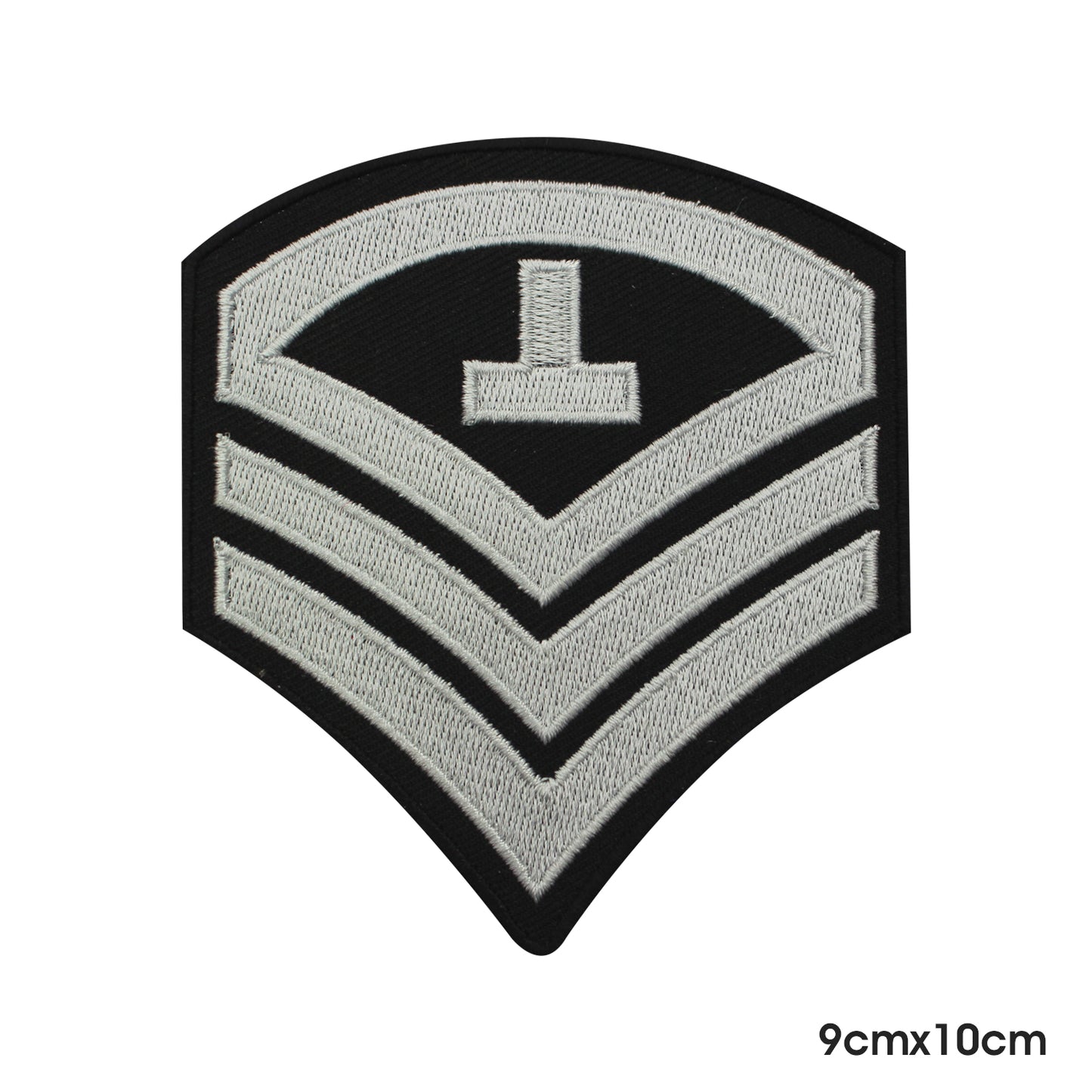 Patch blanc de l'armée à repasser à coudre sur un badge pour vêtements.