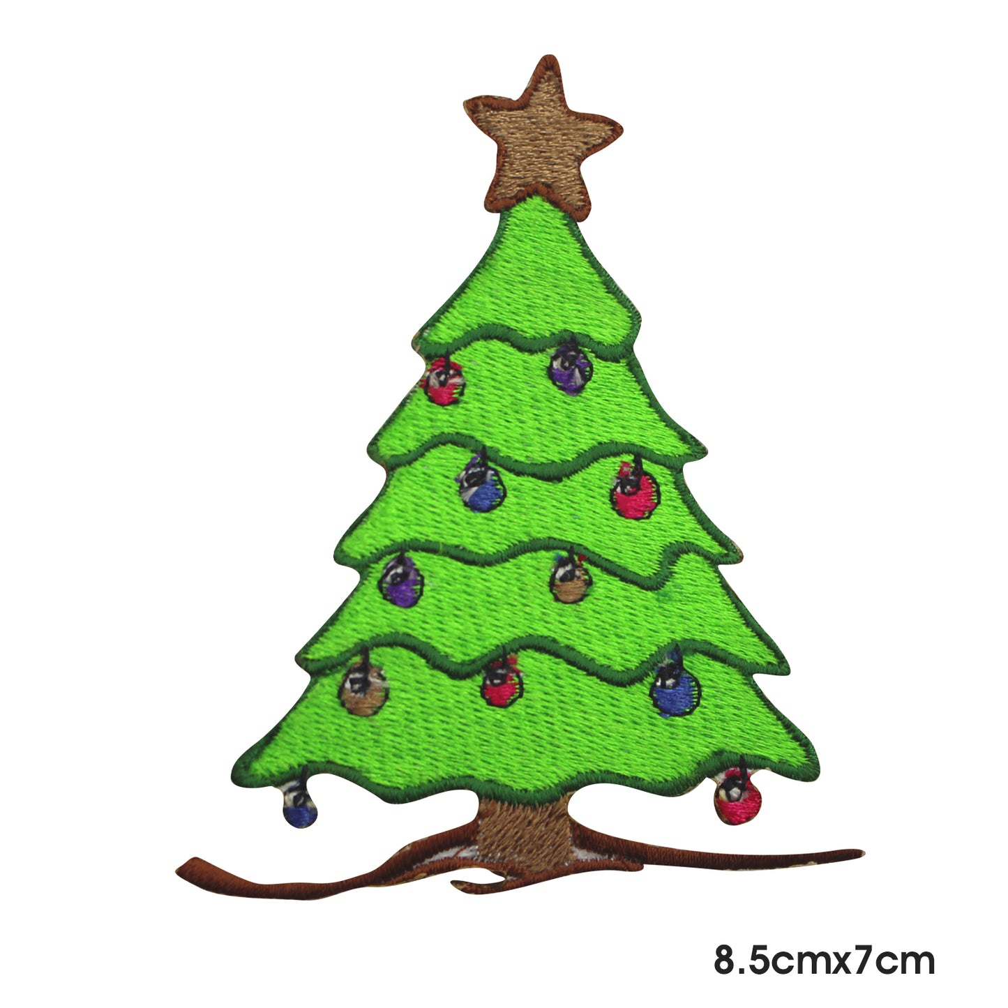 Christmas Tree Logo Patch Iron on Sew on Embroidered Patch/Badge.