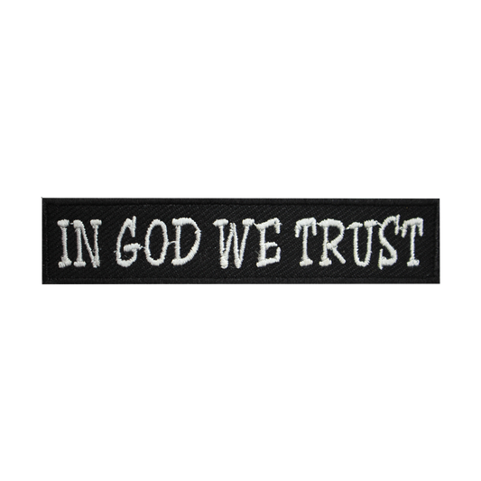 IN GOD WE TRUST Words Slogan Letters Logo Sew On Patch Badge