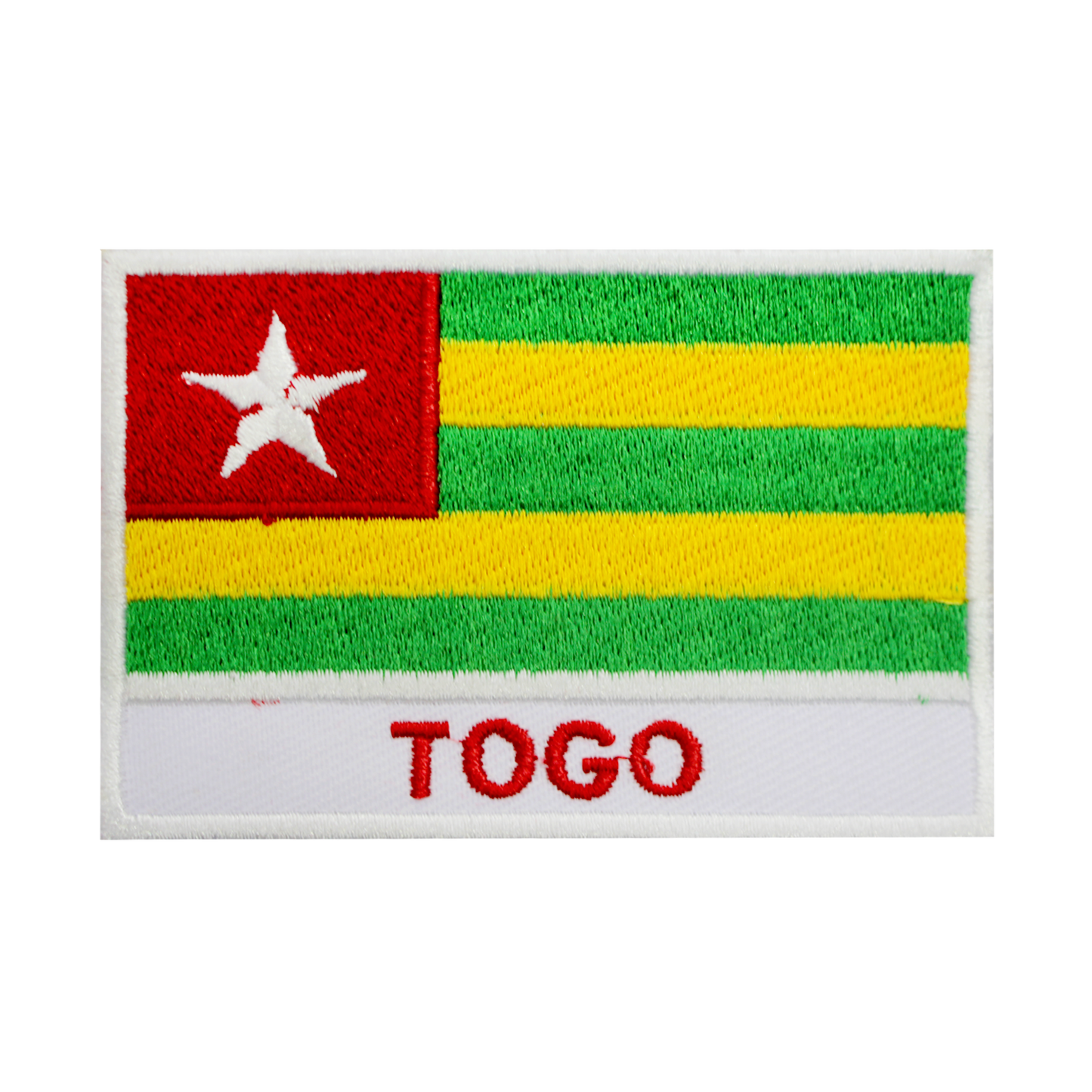 Parche de bandera de TOGO para planchar, parche para coser, parche bordado, parche de bandera del condado nacional