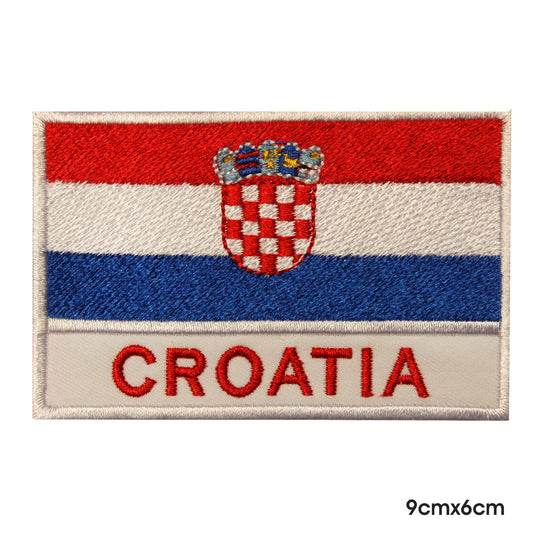 Bandera nacional de Croacia con nombre