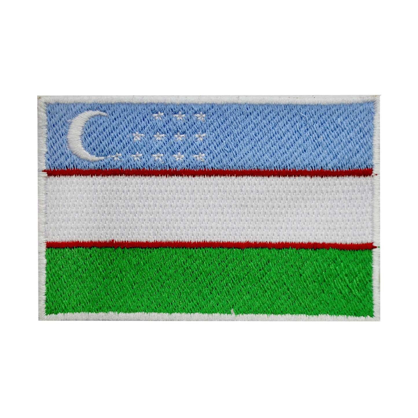 Parche de bandera de UZBEKISTÁN para planchar, parche para coser, parche bordado, parche de bandera del condado nacional