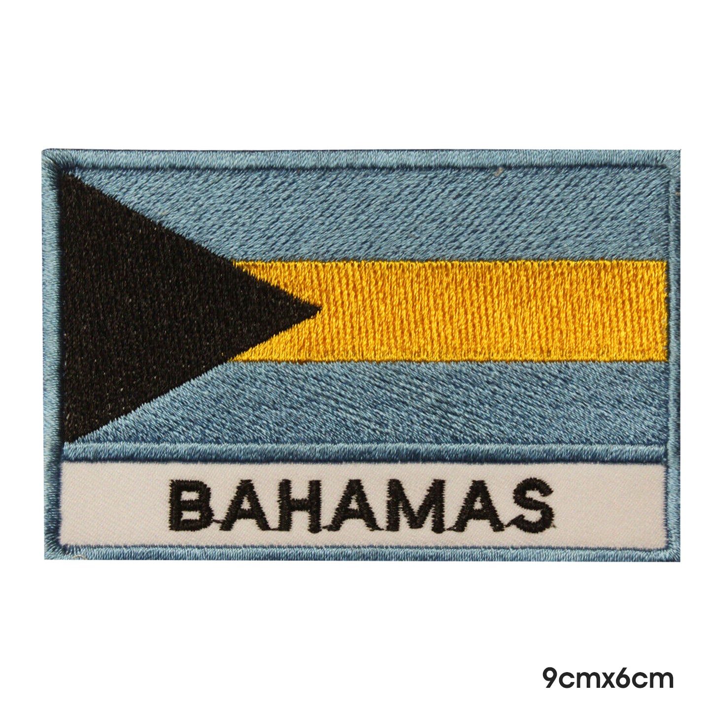 Drapeau national des Bahamas avec nom