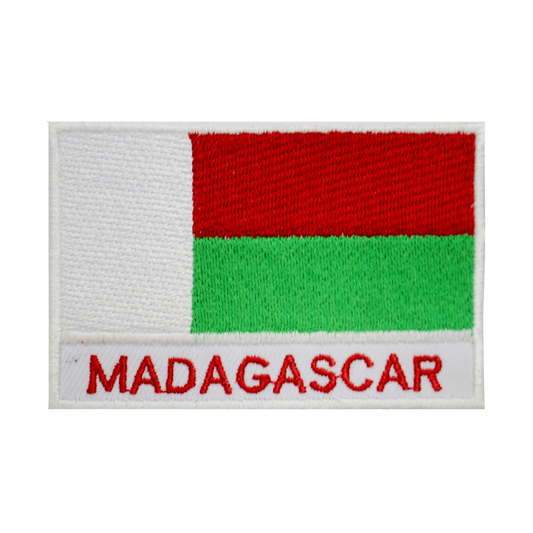 Parche de bandera de MADAGASCAR para planchar, parche para coser, parche bordado, parche de bandera del condado nacional