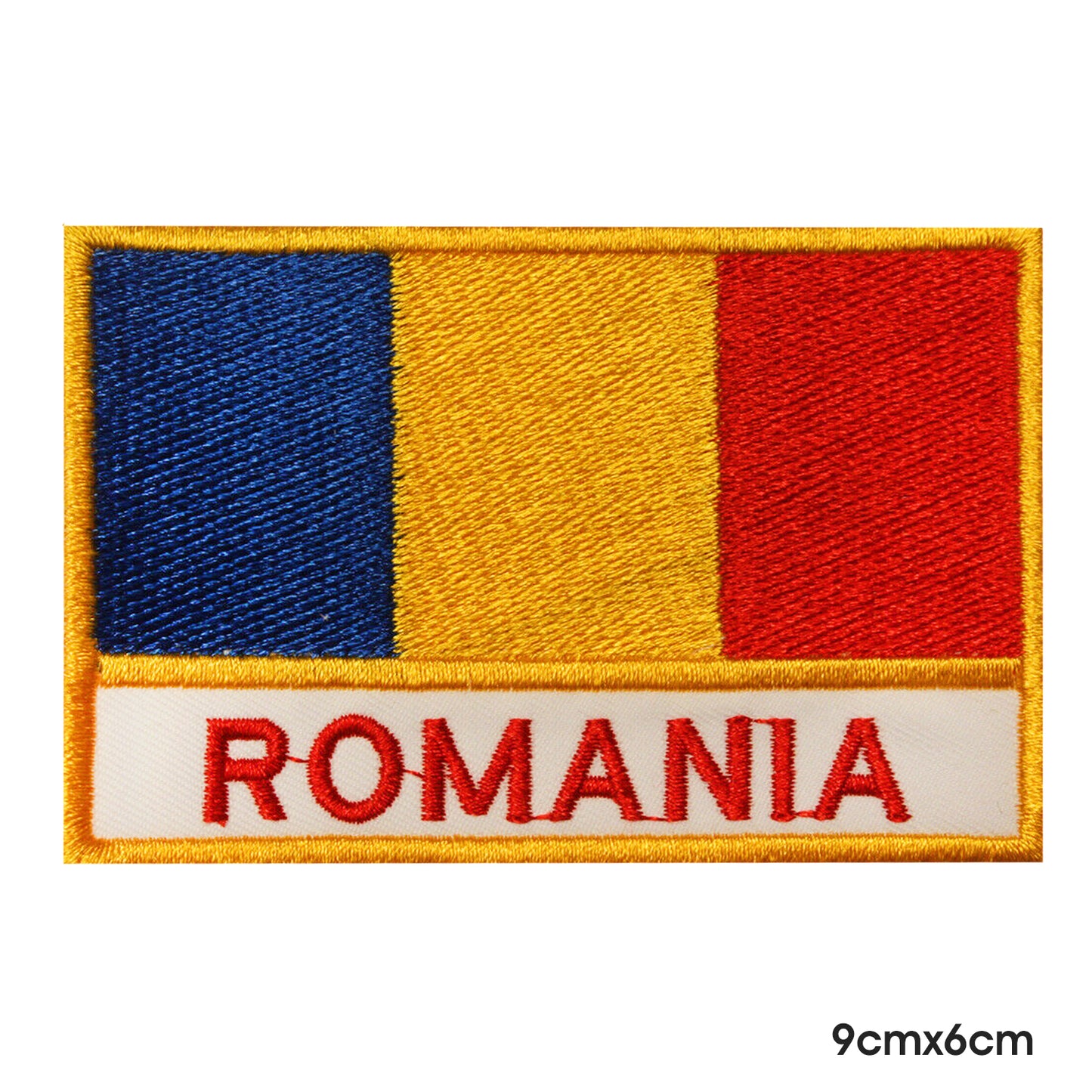 Drapeau national de Roumanie avec nom