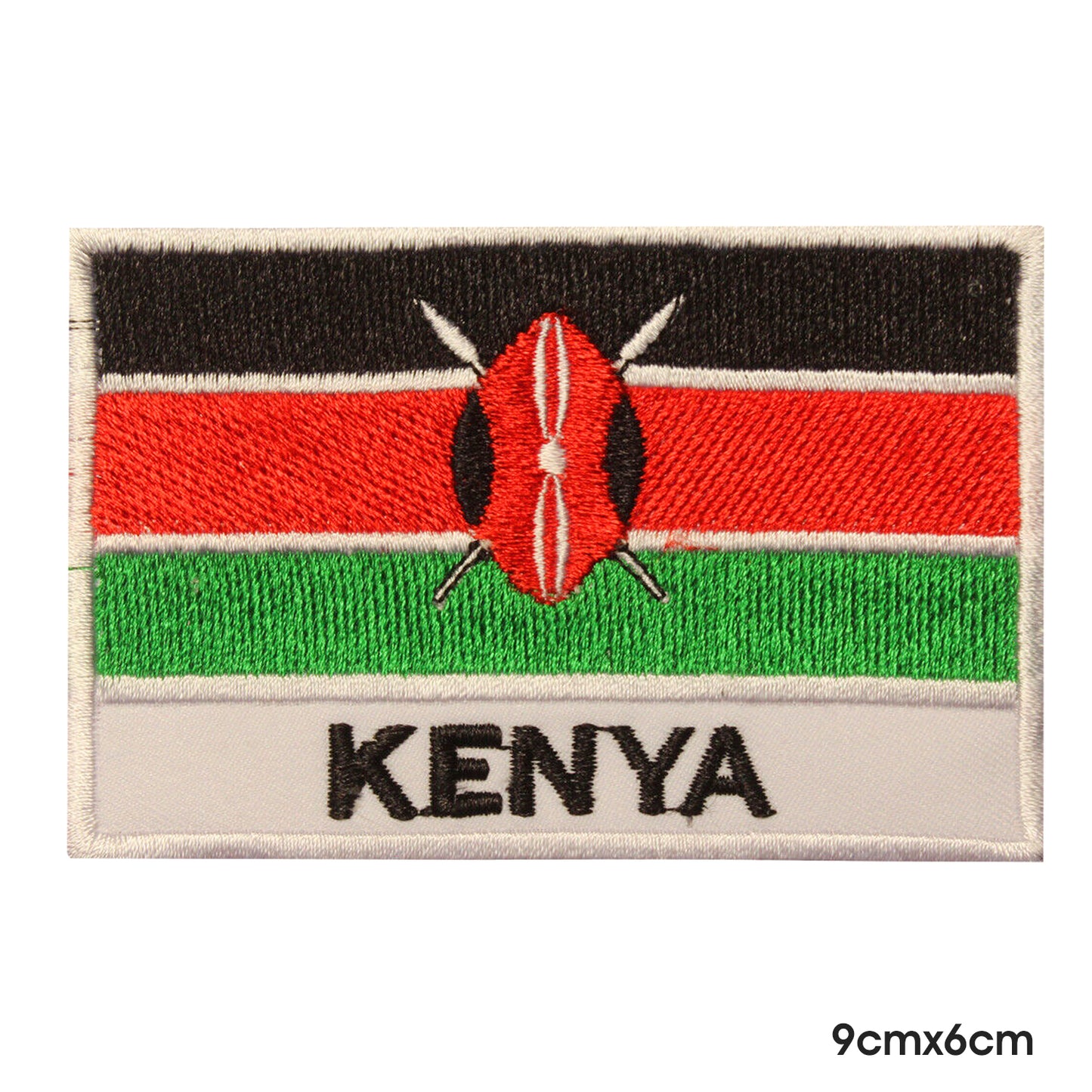 Drapeau national du Kenya avec nom