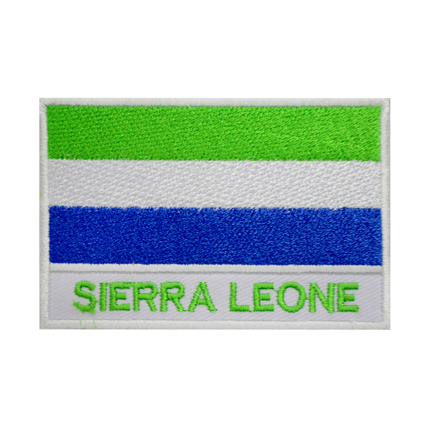 Parche de bandera de SIERRA LEONA Parche para planchar Parche para coser Parche bordado Parche de bandera del condado nacional