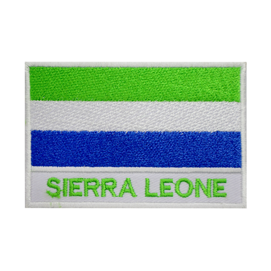 SIERRA LEONE Drapeau Patch Fer Sur Patch Coudre Sur Patch Brodé Patch National County Flag Patch