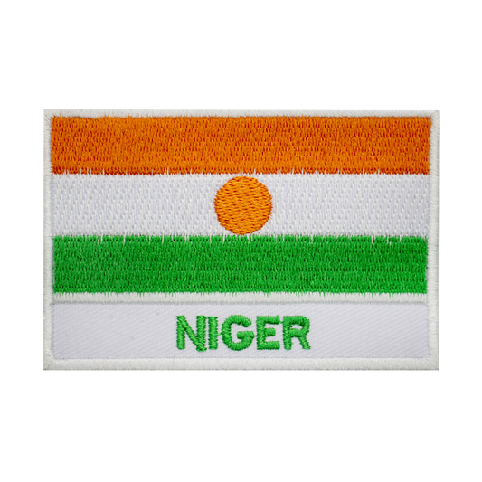 Parche de la bandera de NIGER para planchar, coser en parche bordado, parche de la bandera del condado nacional