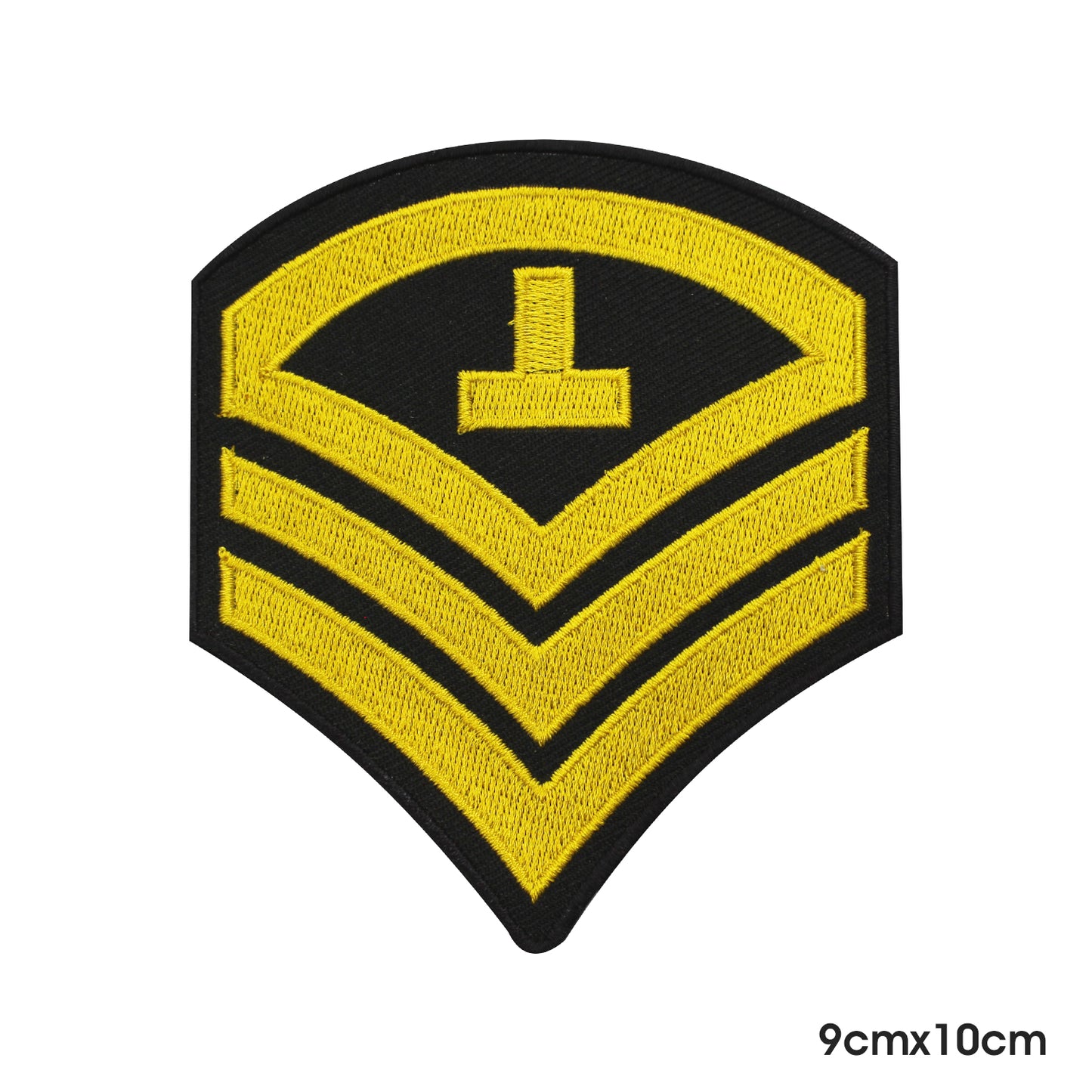 Patch doré de l'armée à repasser à coudre sur un badge pour vêtements.