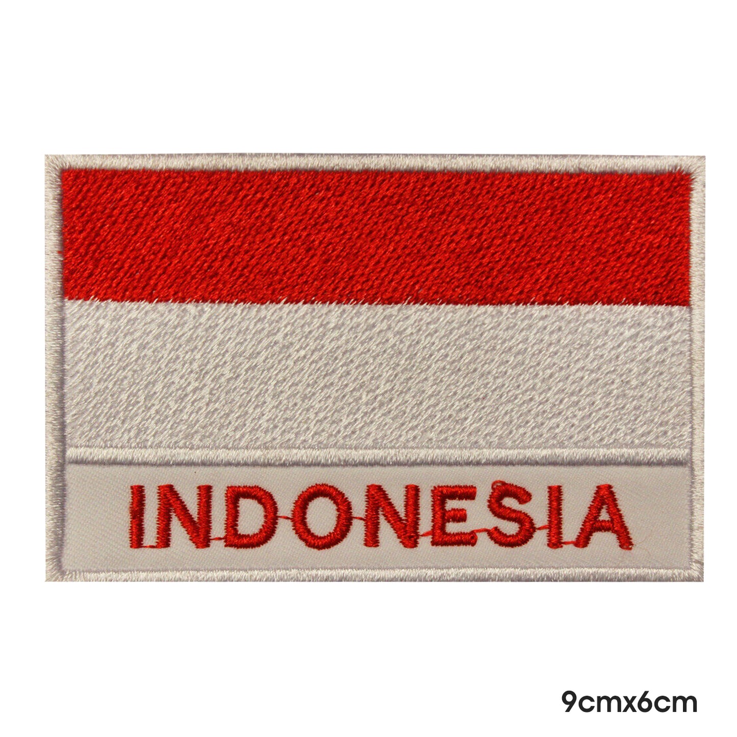 Bandera nacional de Indonesia con nombre