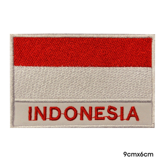 Bandera nacional de Indonesia con nombre