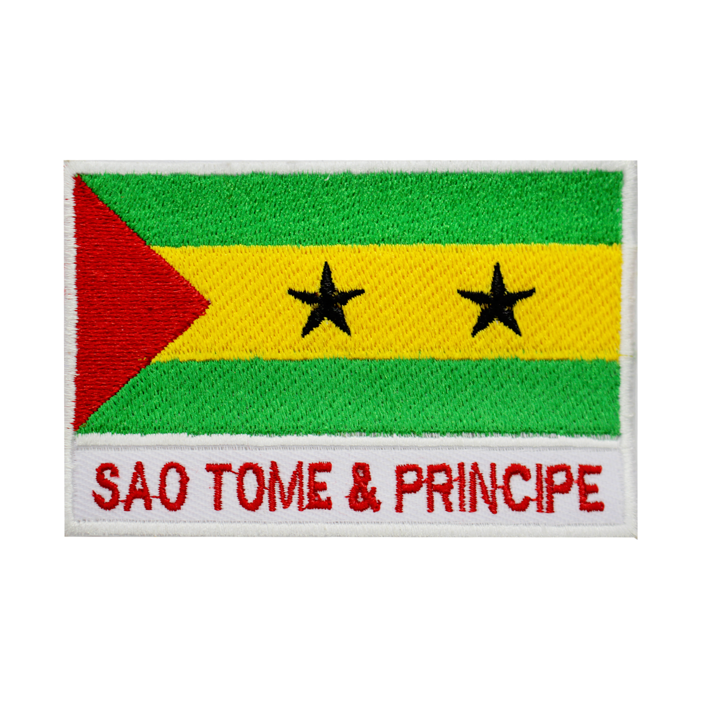 SAO TOMÉ ET PRINCIPE Drapeau Patch Fer Sur Patch Coudre Sur Patch Brodé Patch National County Flag Patch