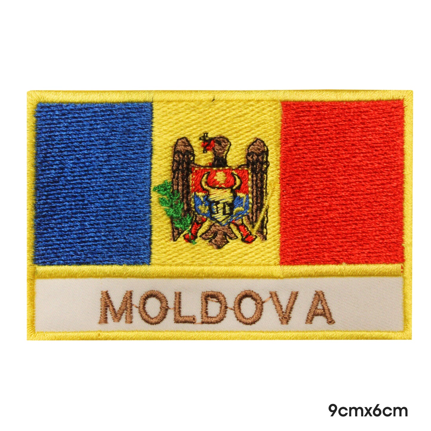 Bandera nacional de Moldavia con nombre