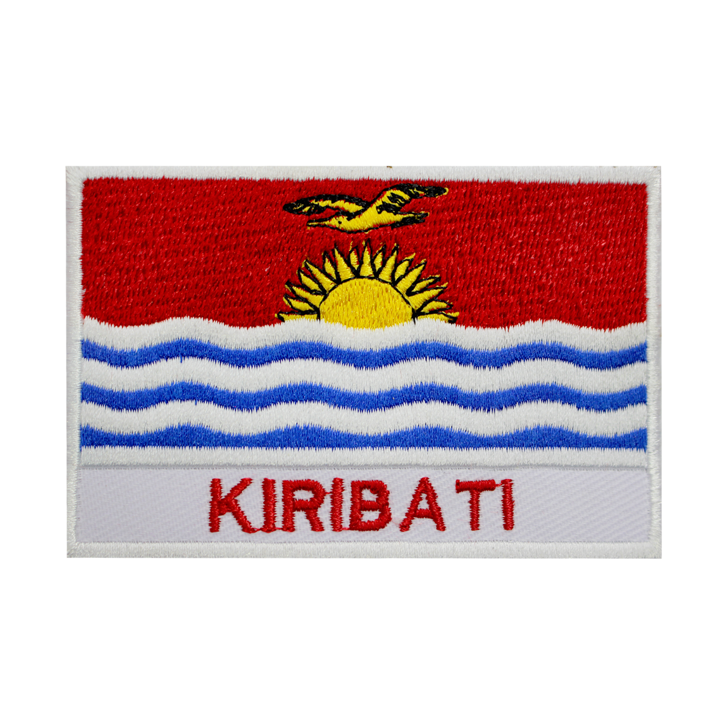 Parche de bandera de KIRIBATI para planchar, parche para coser, parche bordado, parche de bandera del condado nacional