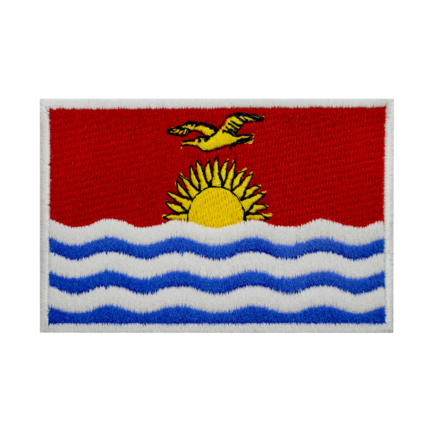 Parche de bandera de KIRIBATI para planchar, parche para coser, parche bordado, parche de bandera del condado nacional