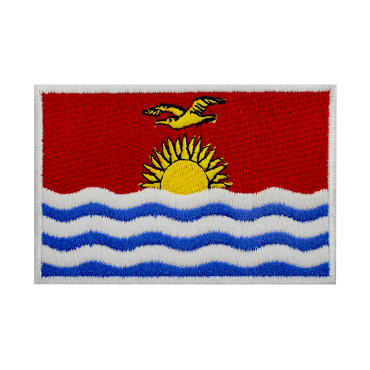 Parche de bandera de KIRIBATI para planchar, parche para coser, parche bordado, parche de bandera del condado nacional