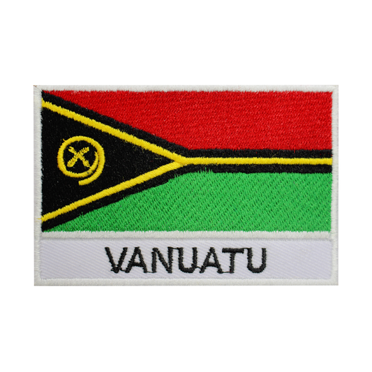 Parche de bandera de VANUATU para planchar, coser en parche bordado, parche de bandera del condado nacional