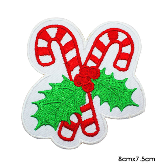 Christmas Lolies Patch Iron on Sew on Embroidered Patch/Badge.