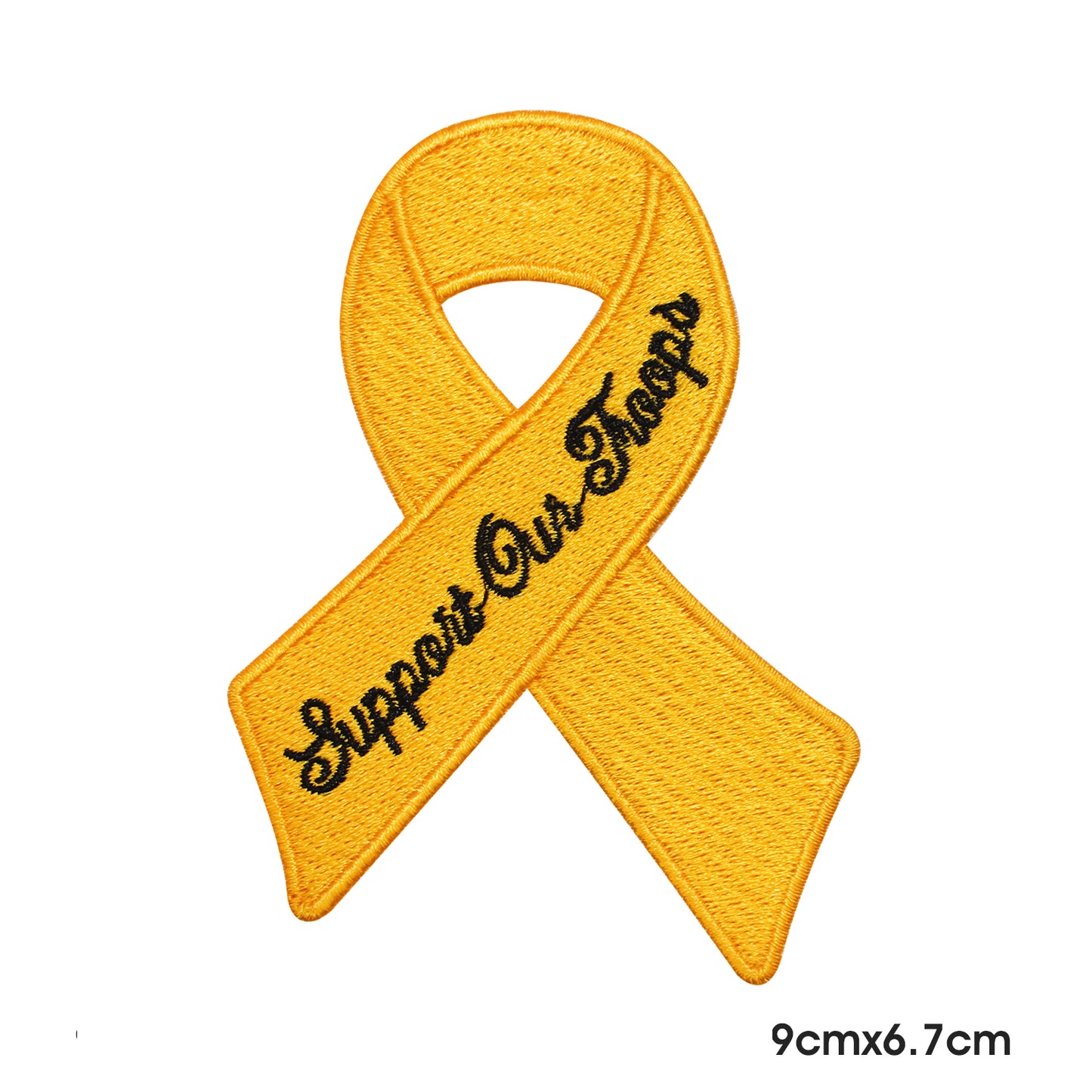 Support Our Troop Simple Ribbon Patch Iron on Sew on Patch Badge For Clothes.