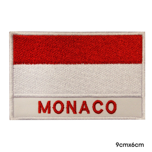 Monaco National Flag With Name