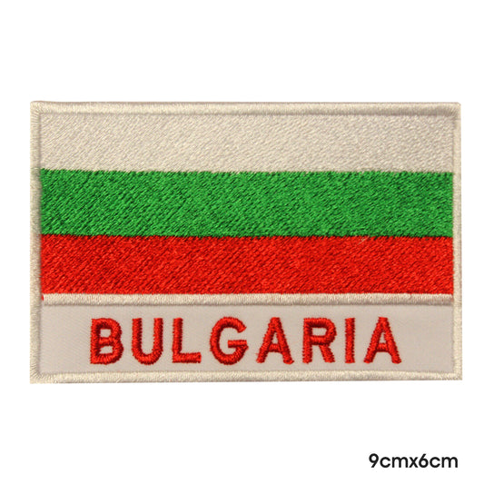 Bandera nacional de Bulgaria con nombre