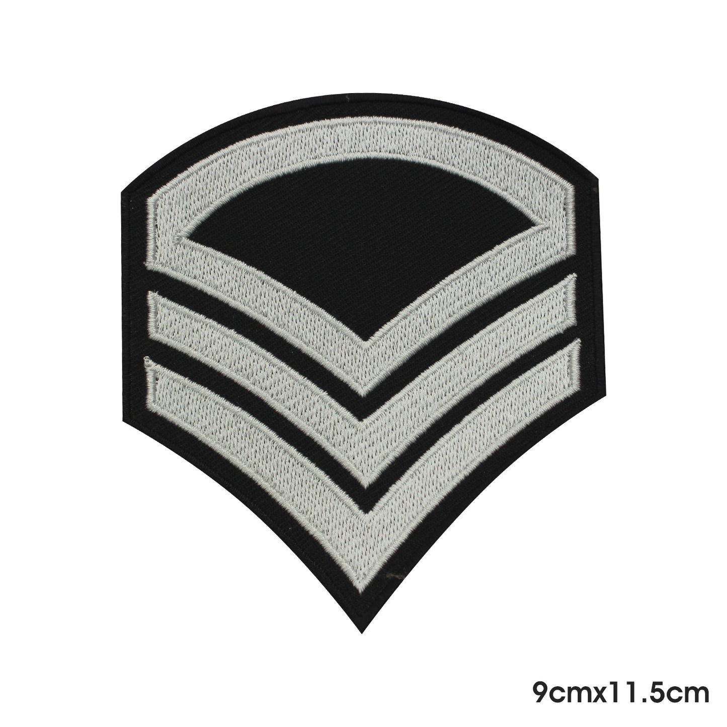 Parche blanco con tira del ejército para planchar y coser, insignia para ropa.