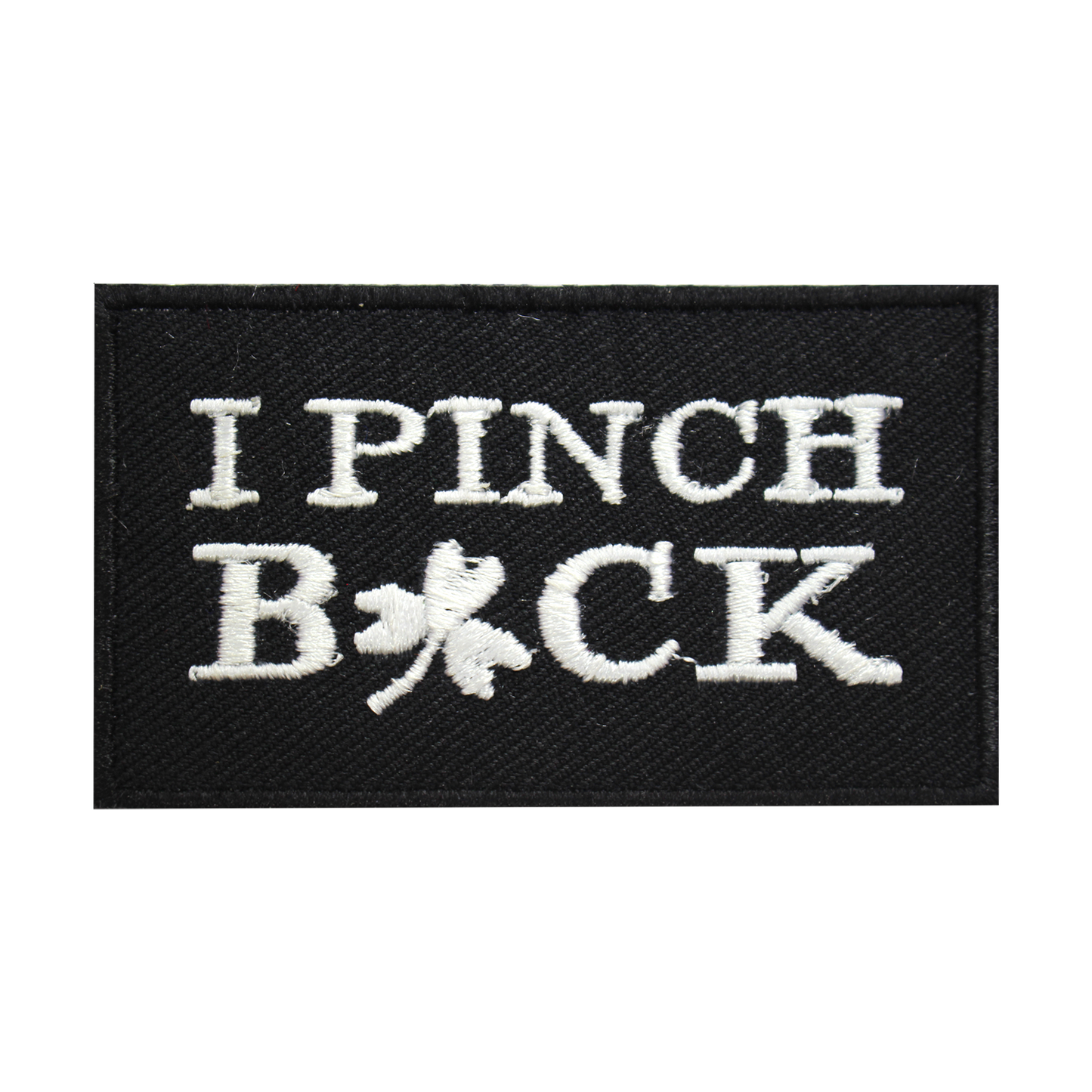 I PINCH BACK Palabras Lema Letras Logo Coser en parche Insignia