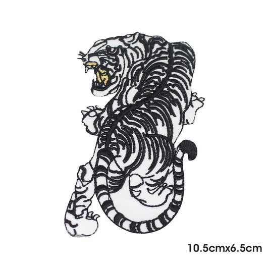 Tiger White Patch Iron on Sew on Patch Badge For Clothes.