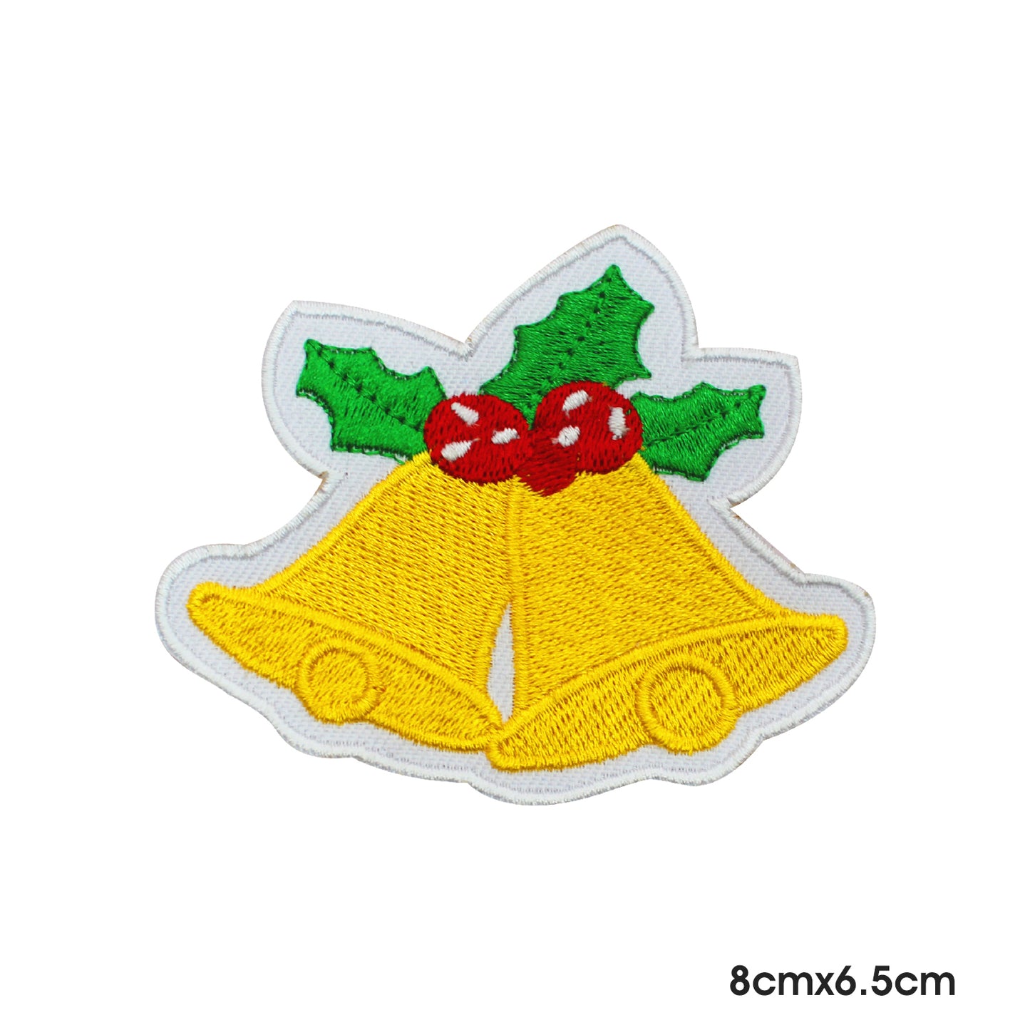 Santa Bells Patch Iron on Sew on Embroidered Patch/Badge.