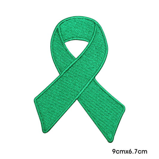 Ribbon7 Patch vert foncé thermocollant à coudre sur patch pour vêtements.